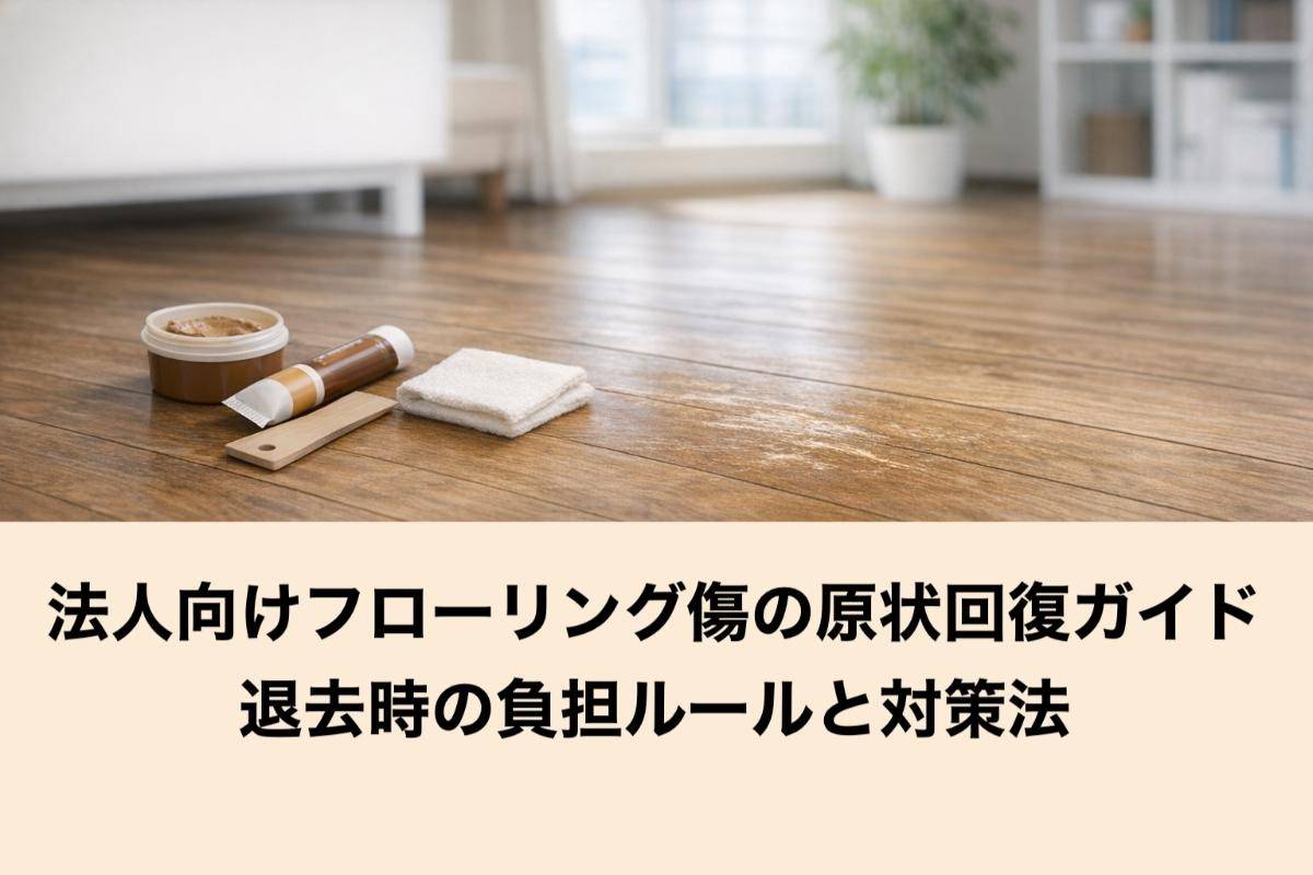 法人向けフローリング傷の原状回復ガイド｜退去時の負担ルールと対策法