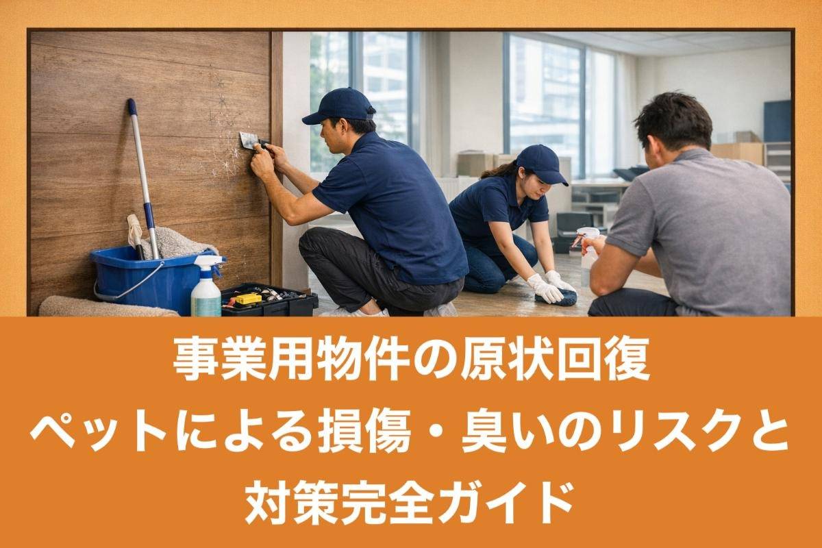 事業用物件の原状回復｜ペットによる損傷・臭いのリスクと対策完全ガイド