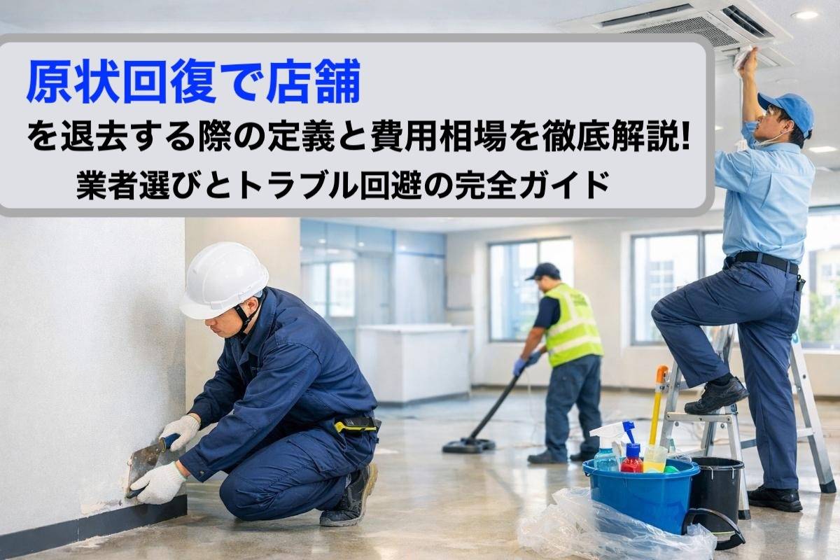原状回復で店舗を退去する際の定義と費用相場を徹底解説｜業者選びとトラブル回避の完全ガイド