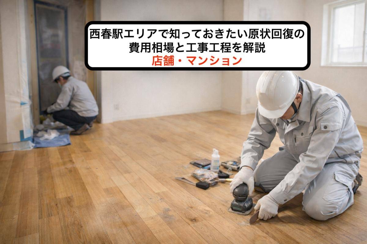 西春駅エリアで知っておきたい原状回復の費用相場と工事工程を解説｜店舗・マンション