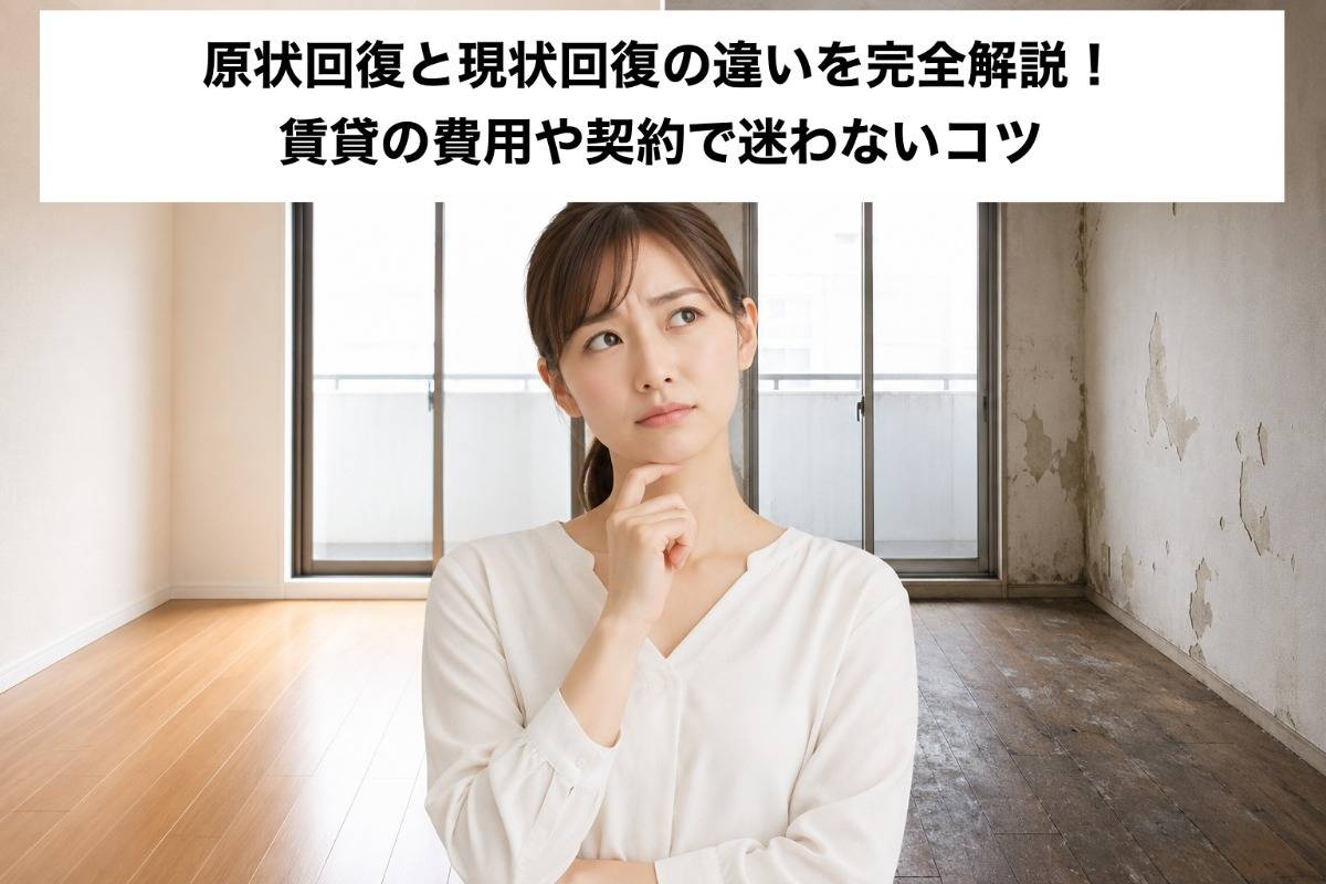 原状回復と現状回復の違いを完全解説！賃貸の費用や契約で迷わないコツ